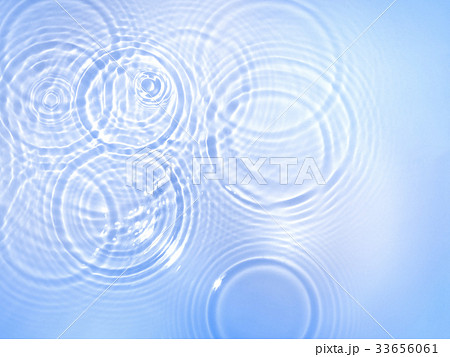 水面 波紋 透明 複数の写真素材
