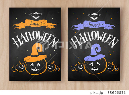 ハロウィン 黒板 イラスト 黒色のイラスト素材