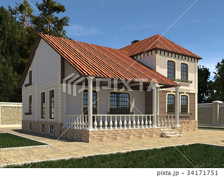 リアル 家のイラスト素材
