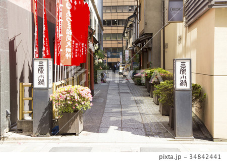 石畳 小道 路地 三原小路の写真素材