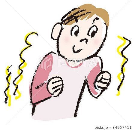 興奮のイラスト素材