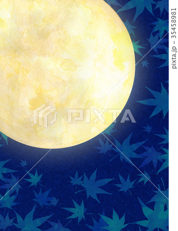 月 月面 満月 クレーターのイラスト素材