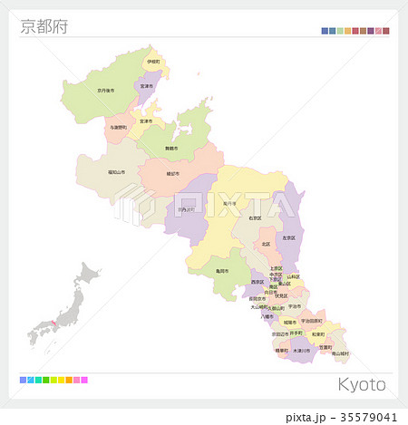 京都地図のベクター素材集 ピクスタ