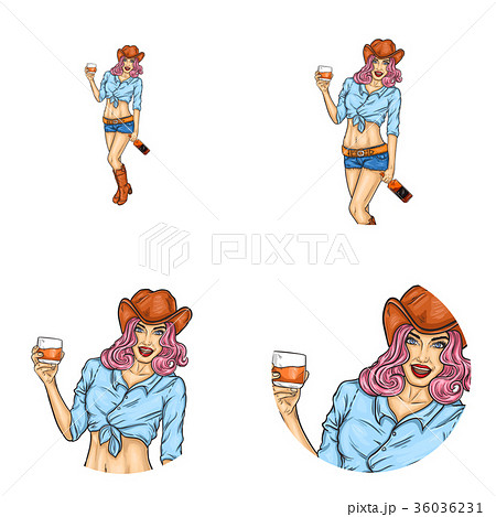 モダンガールのイラスト素材