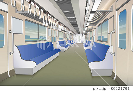 電車 車内 窓 ドアのイラスト素材 Pixta