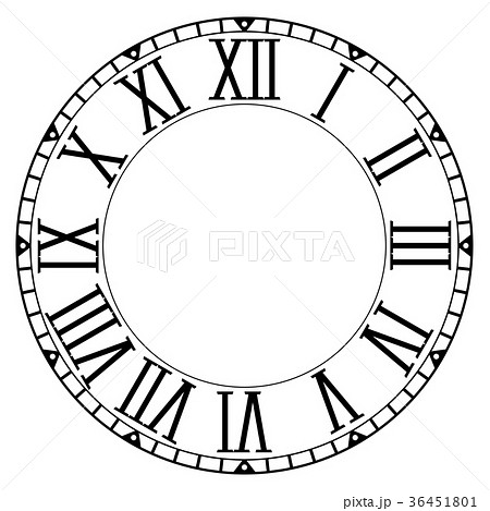 アンティーク 時計 文字盤 ローマ数字のイラスト素材