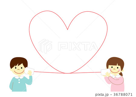 糸電話のイラスト素材