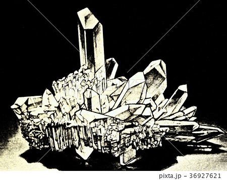 水晶 クリスタル 鉱石 パワーストーンのイラスト素材
