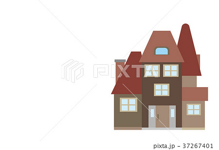 西洋建築 イラスト 建設 家 街 町並みの写真素材