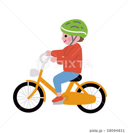 乗る 子供 自転車 人物のイラスト素材 Pixta