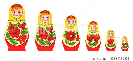 マトリョーシカ シンプル 単純 簡単のイラスト素材 マトリョーシカ シンプル 単純 簡単のイラスト素材