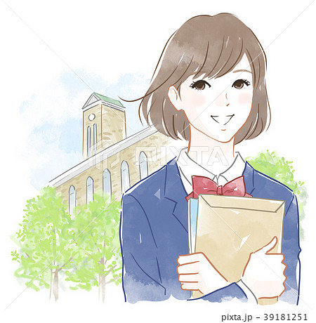 女子高生のイラスト素材