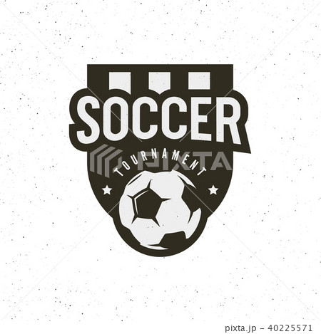 サッカー シンボルマーク ロゴ エンブレムのイラスト素材