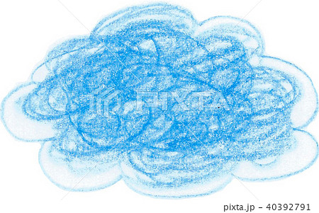 色鉛筆 青空 空 色の写真素材