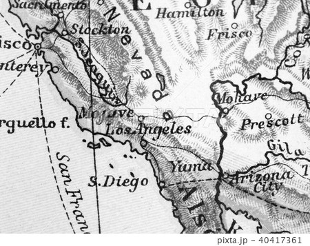 ロサンゼルス 地図の写真素材