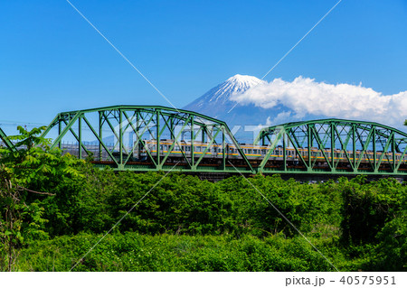 富士川橋梁の写真素材