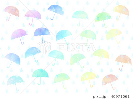 傘 カラフル パステルカラー 壁紙のイラスト素材 Pixta