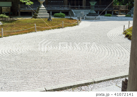 日本庭園 地面 近畿 枯山水の写真素材