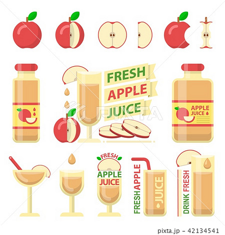 りんごジュースのイラスト素材