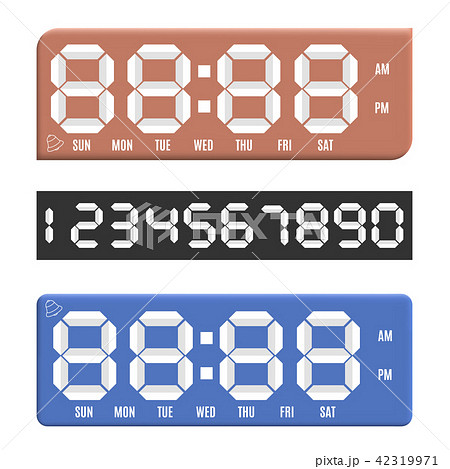 時計 デジタル 時間 時刻のイラスト素材