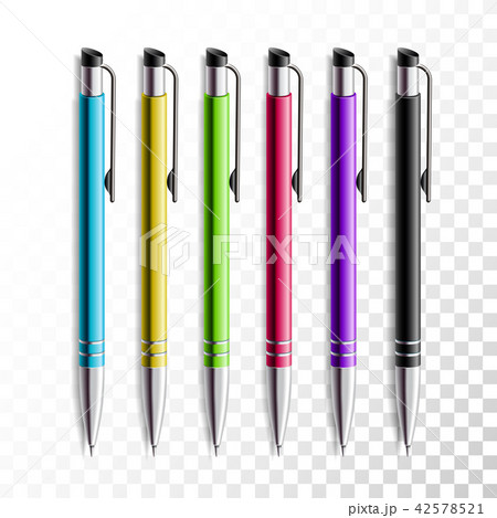 4色ボールペンのイラスト素材