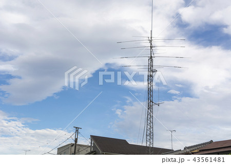 アマチュア無線 鉄塔 アンテナタワーの写真素材