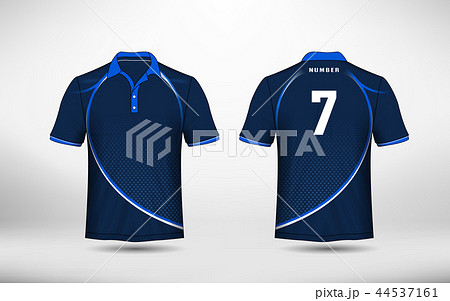 Short-sleeved baseball shirt / uniform template - Stock Illustration  [70016627] - PIXTA