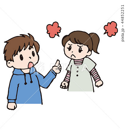 けんか 子ども 男女 小学生のイラスト素材 けんか 子ども 男女 小学生のイラスト素材