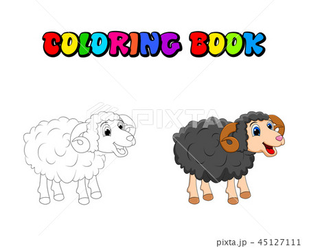 綿羊圖畫書羊動物插圖素材