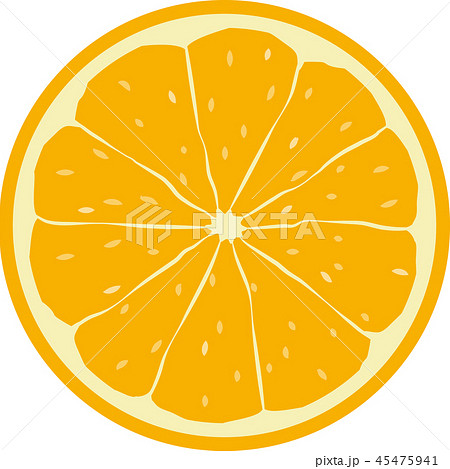 オレンジ スライス 輪切り 断面のイラスト素材