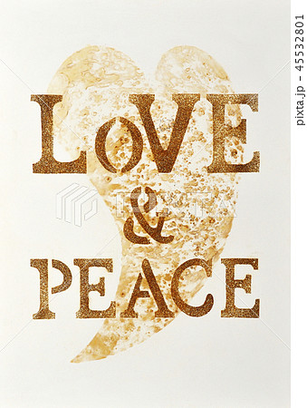英語 ピース Peace 大文字の写真素材