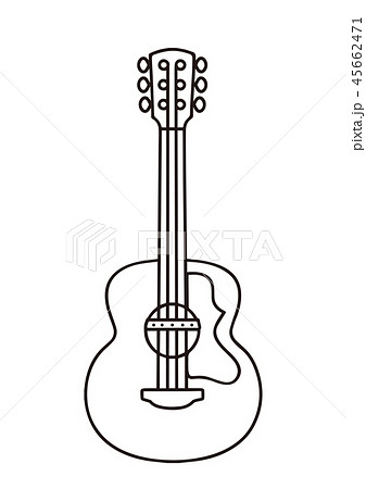 アコースティックギター かわいいのイラスト素材 Pixta