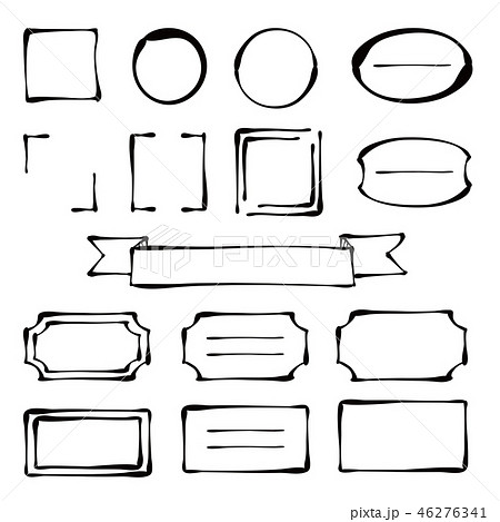 フレーム 枠 飾り枠 縁取り 飾り 文字スペースの写真素材