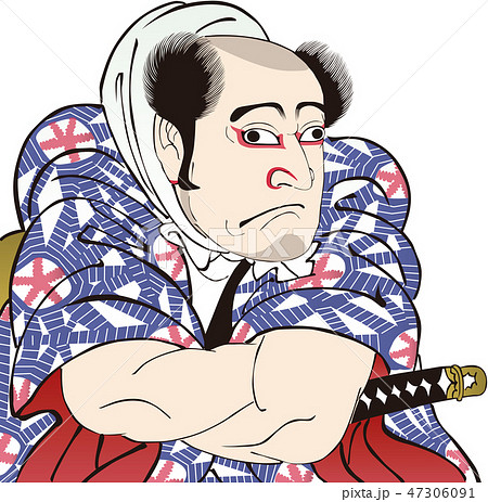 にらみ目のイラスト素材