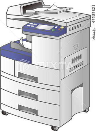 コピー機 プリンタ Fax 複合機のイラスト素材