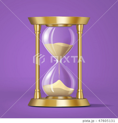 砂時計 白バック 時間 おしゃれの写真素材
