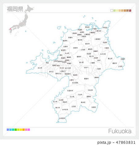 日本地図のイラスト素材集 ピクスタ