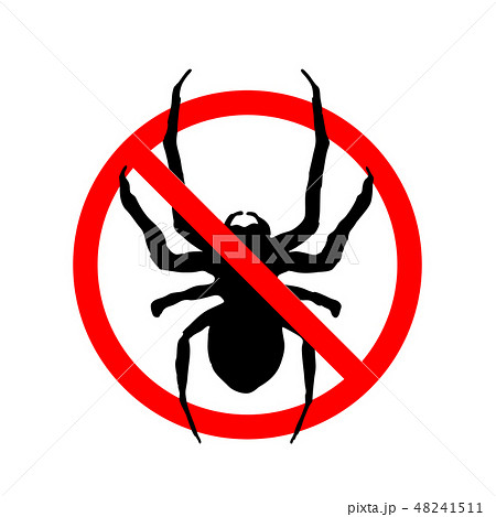 赤い小さい蜘蛛のイラスト素材