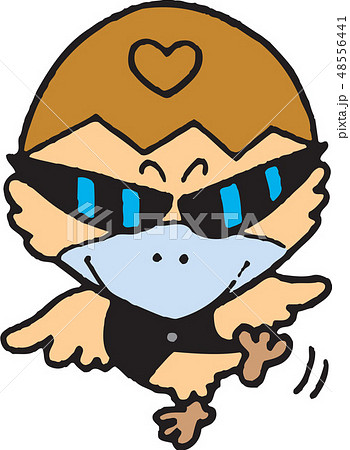 擬人化 カラス キャラクター 鳥のイラスト素材