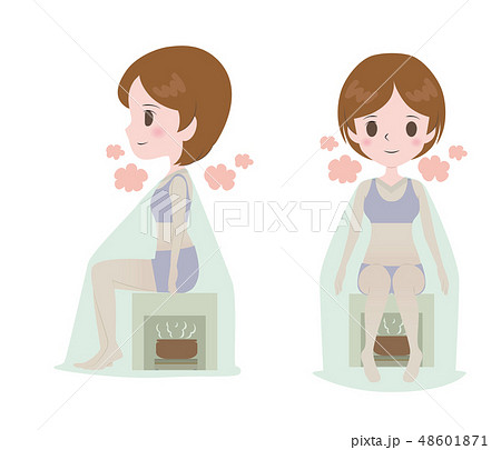 よもぎ蒸しのイラスト素材