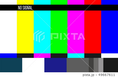 カラーバー テレビジョン テレビ放送 アナログ放送のイラスト素材