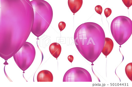 風船 バルーン ピンク 背景の写真素材