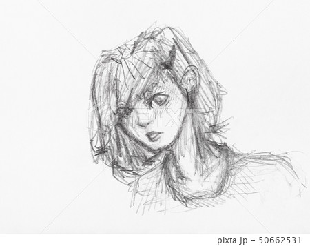 乱れ髪のイラスト素材