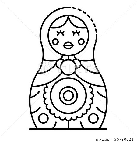 マトリョーシカ かわいいのイラスト素材