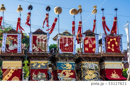 山車 潮干祭り 祭り 愛知県の写真素材