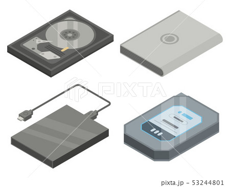 外付けhddのイラスト素材 外付けhddのイラスト素材