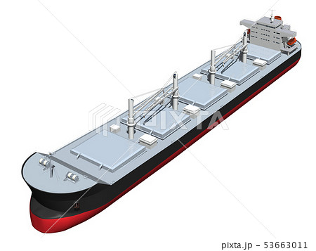 貨物船のイラスト素材