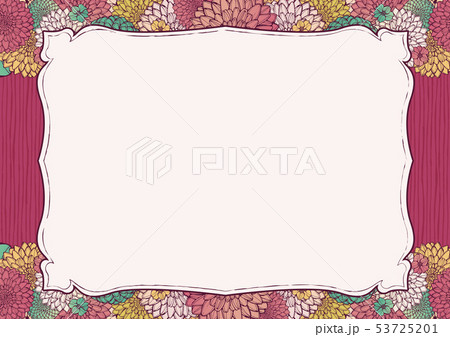 和柄 花柄 レトロ 背景のイラスト素材