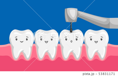 歯 ドリル 歯医者 歯科医のイラスト素材