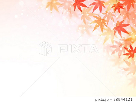 和 幻想的 フレーム もみじのイラスト素材